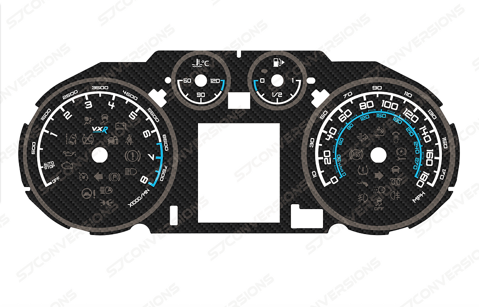 Thumbnail: Vauxhall Astra J VXR Carbon Dial Cards 8 Colours