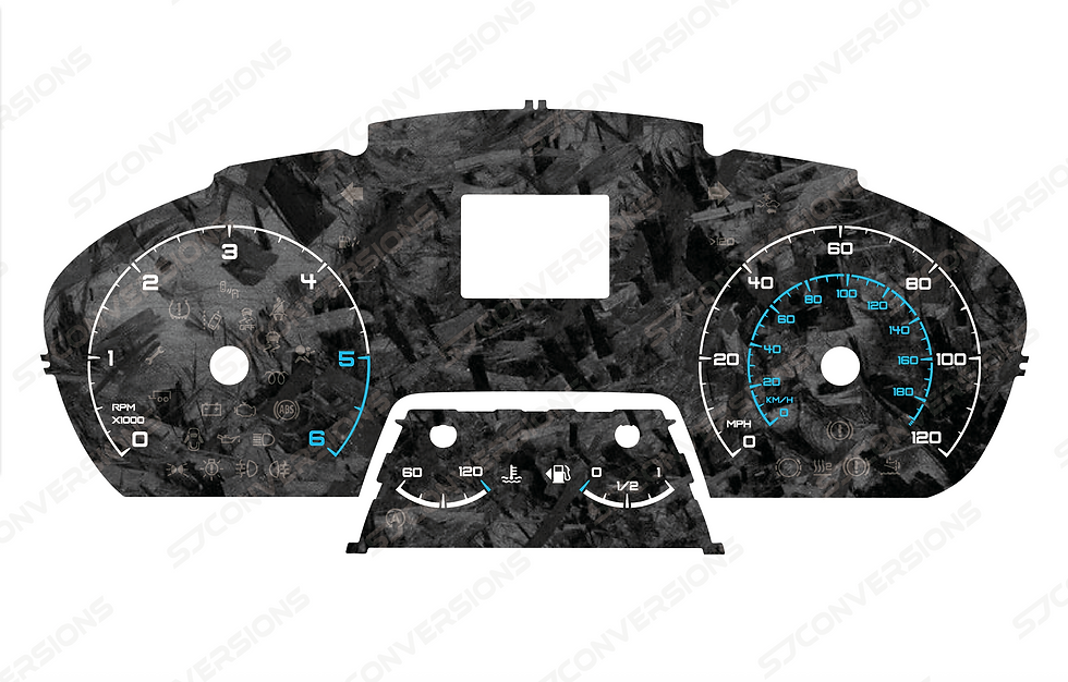 Thumbnail: Ford Transit Mk9 Manual Forged Carbon Dial Cards 8 Colours