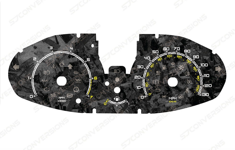 Thumbnail: Ford Fiesta Mk7 Prefacelift Petrol Forged Carbon Dial Cards 8 Colours