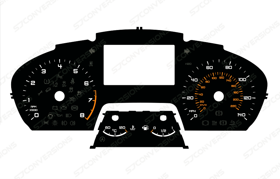 Thumbnail: Ford Fiesta Mk8 Petrol Plain Dial Cards 8 Colours