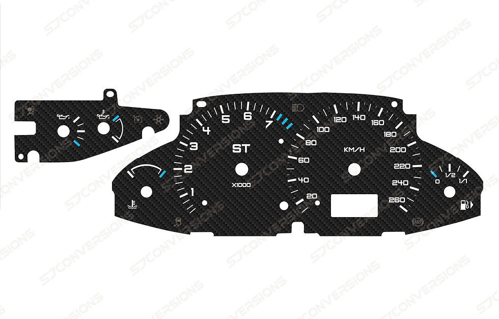 Thumbnail: Ford Focus ST170 Mk1 KM/H Carbon Dial Cards 8 Colours