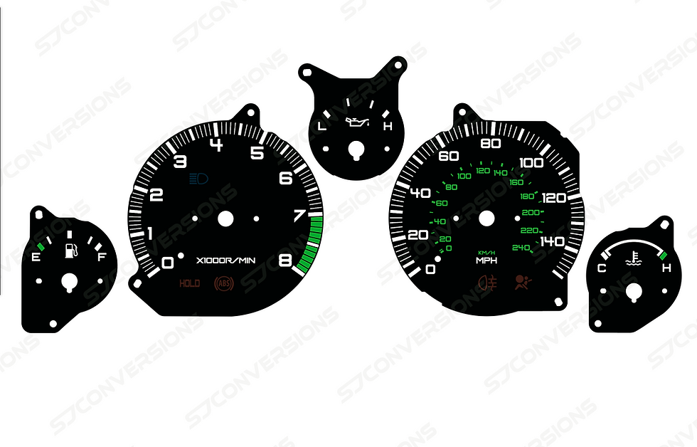 Thumbnail: Mazda MX5 Mk2 Plain Dial Cards 8 Colours