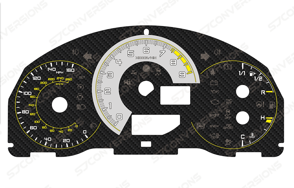 Thumbnail: Toyota GT86 Carbon Dial Cards 8 Colours