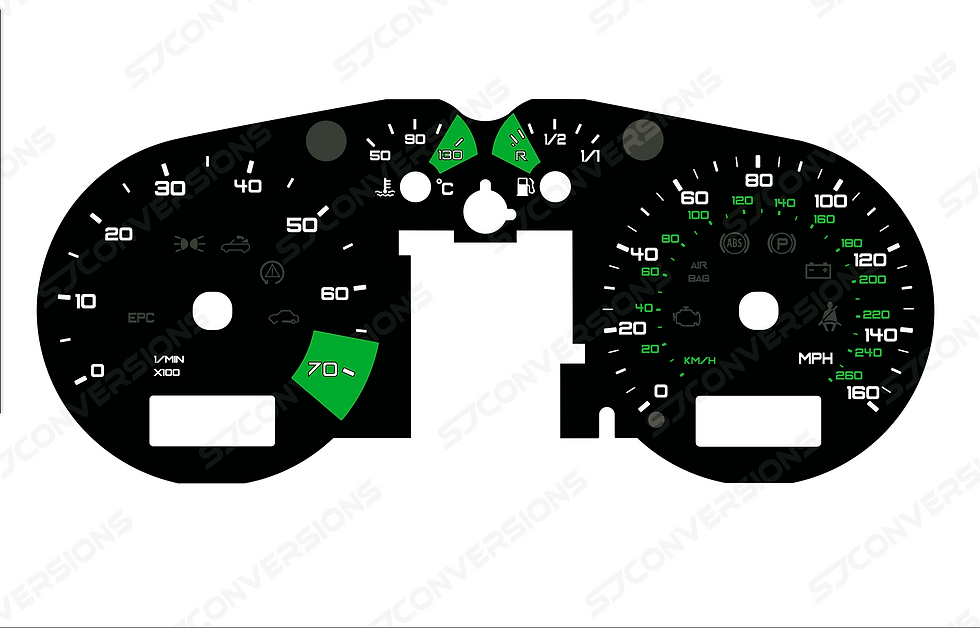 Thumbnail: Audi TT Mk1 Petrol Plain Dial Cards 8 Colours