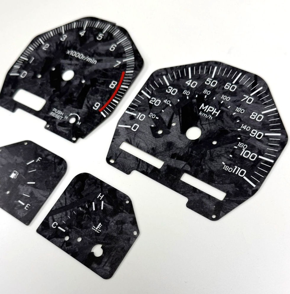 Thumbnail: Nissan 180SX MPH Conversion Version 2 Custom Forged Carbon Dial Cards
