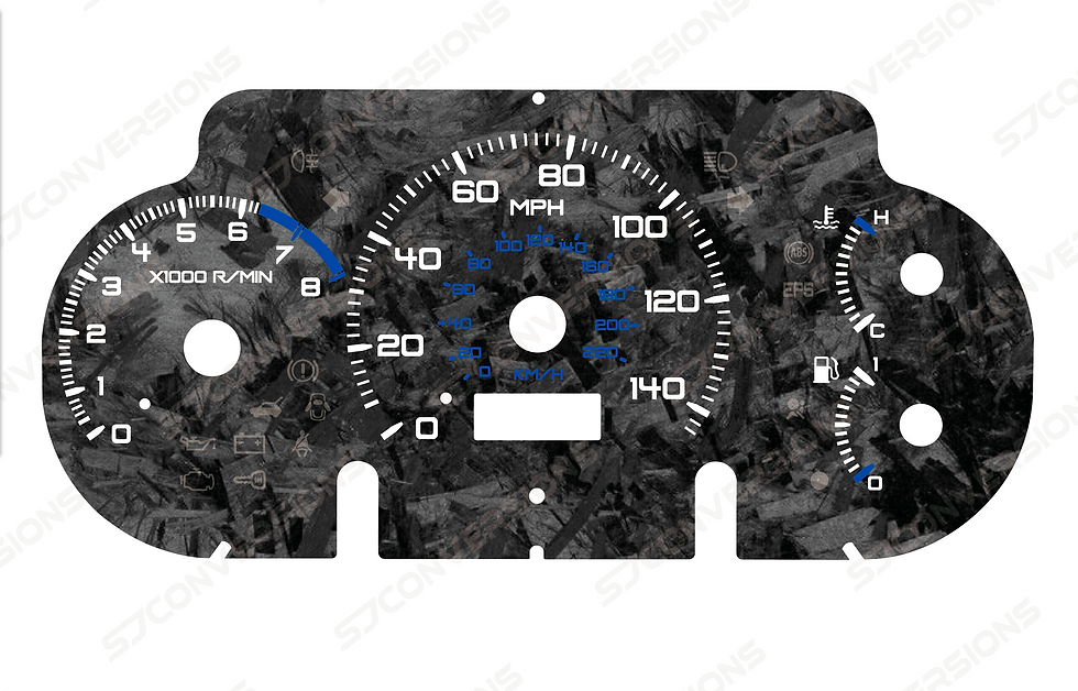 Thumbnail: Honda Civic EP2 Forged Carbon Dial Cards 8 Colours