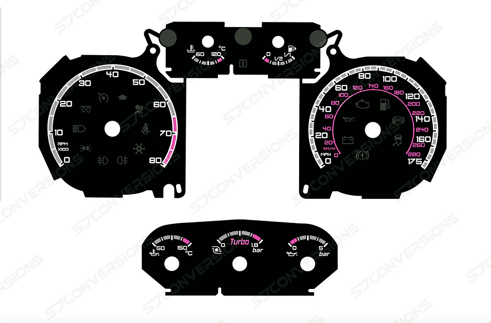 Thumbnail: Ford Focus RS Mk2 Plain Dial Cards 8 Colours