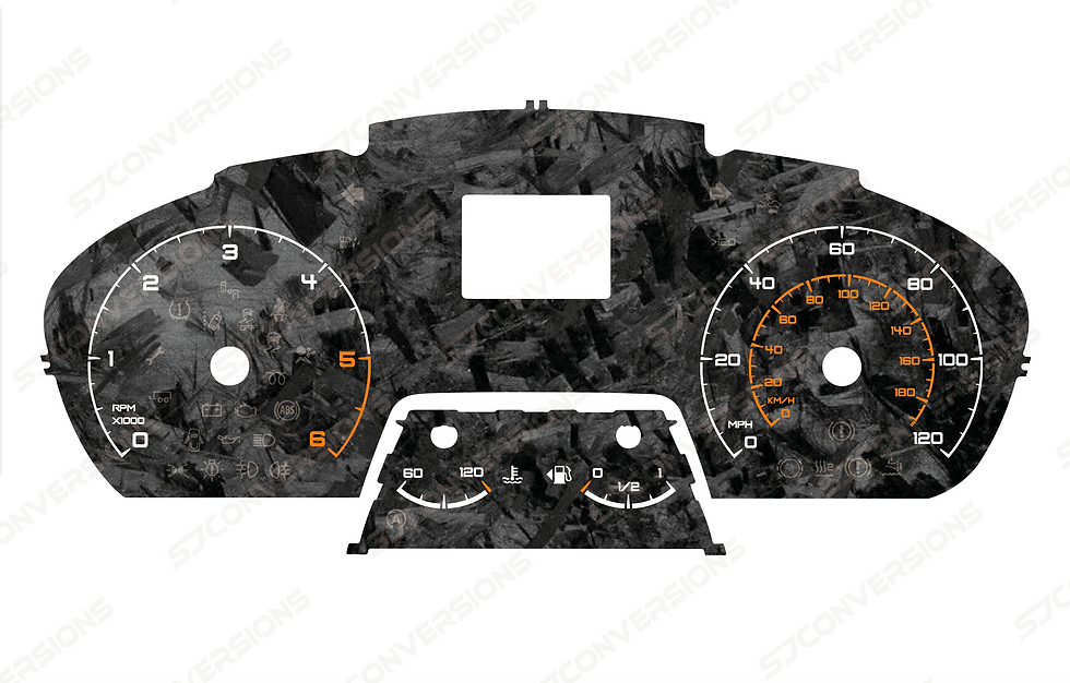 Thumbnail: Ford Transit Mk9 Manual Forged Carbon Dial Cards 8 Colours