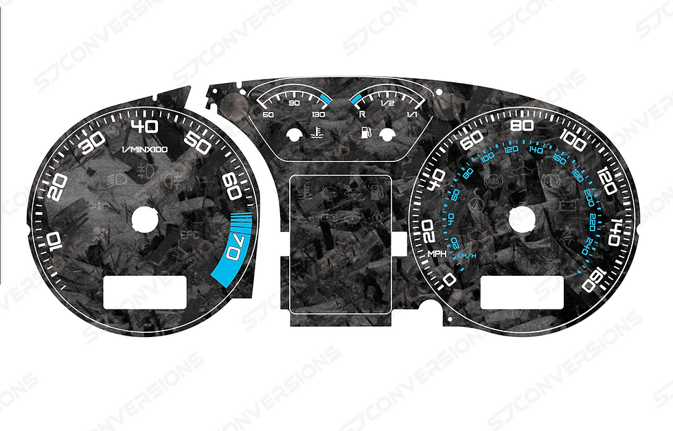 Thumbnail: Skoda Octavia VRS Mk1 Forged Carbon Dial Cards 8 Colours