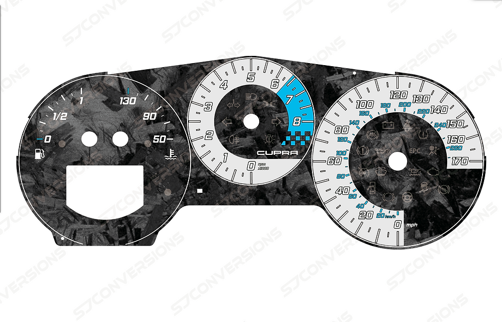 Thumbnail: Seat Leon Cupra Mk2 Forged Carbon Dial Cards 8 Colours