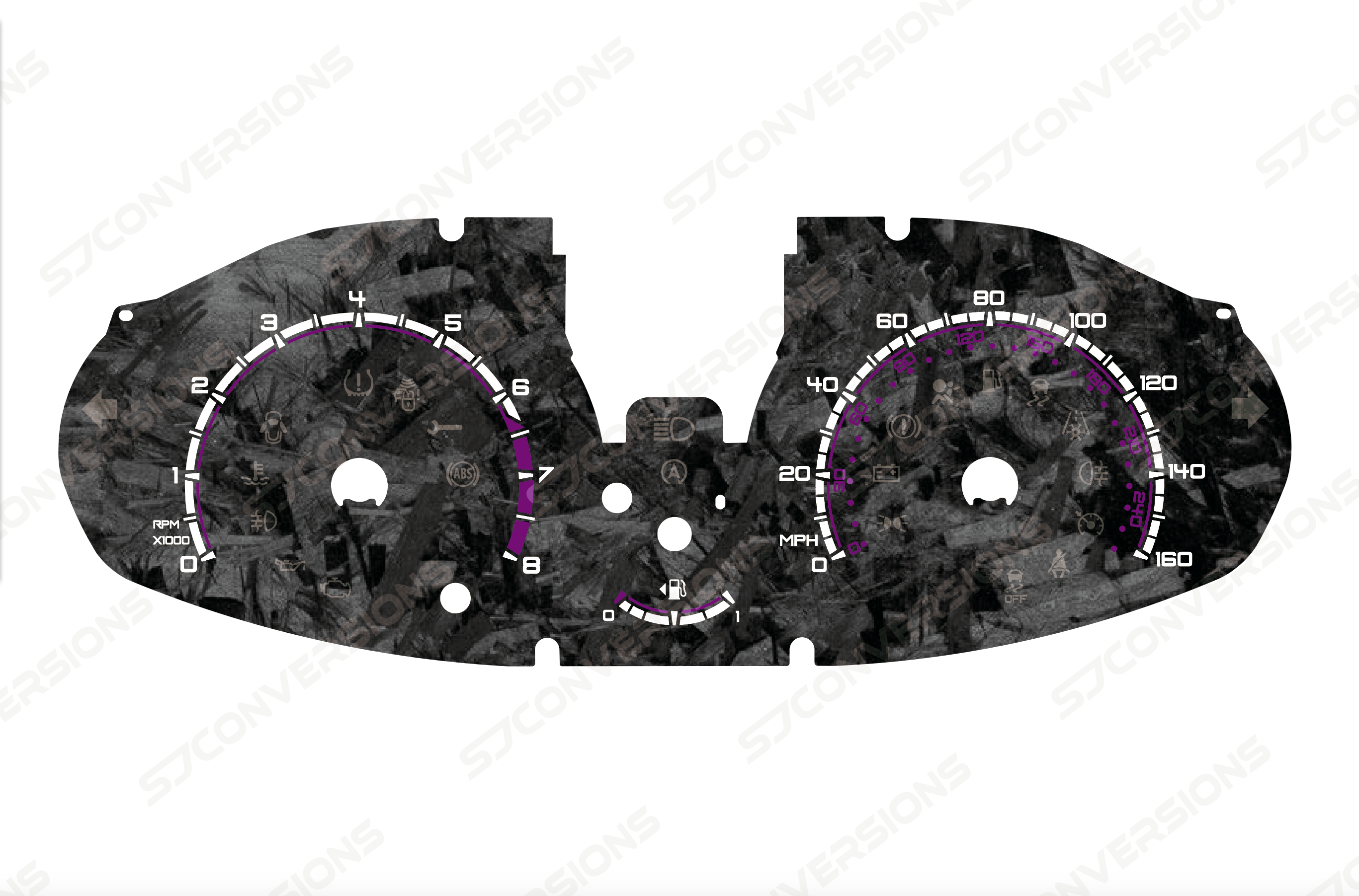 Ford Fiesta Mk7.5 ST180 Forged Carbon Dial Cards 8 Colours