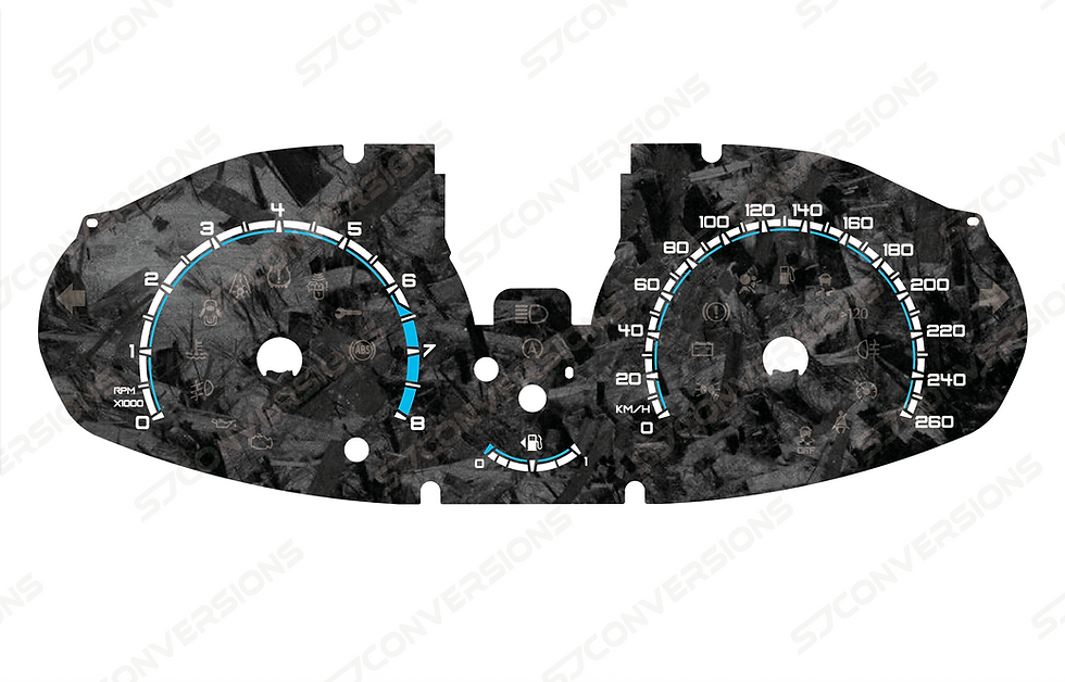 Thumbnail: Ford Fiesta Mk7.5 ST180 KM/H Forged Carbon Dial Cards 8 Colours