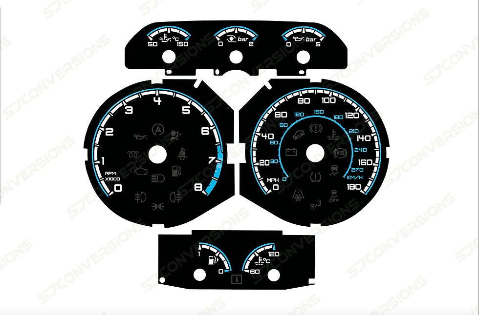 Thumbnail: Ford Focus ST Mk3.5 Facelift Plain Dial Cards 8 Colours