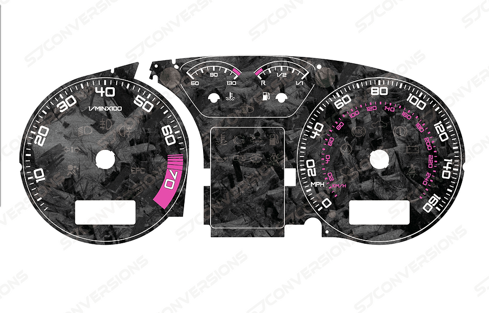 Thumbnail: Skoda Octavia VRS Mk1 Forged Carbon Dial Cards 8 Colours
