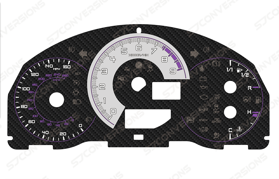 Thumbnail: Toyota GT86 Carbon Dial Cards 8 Colours
