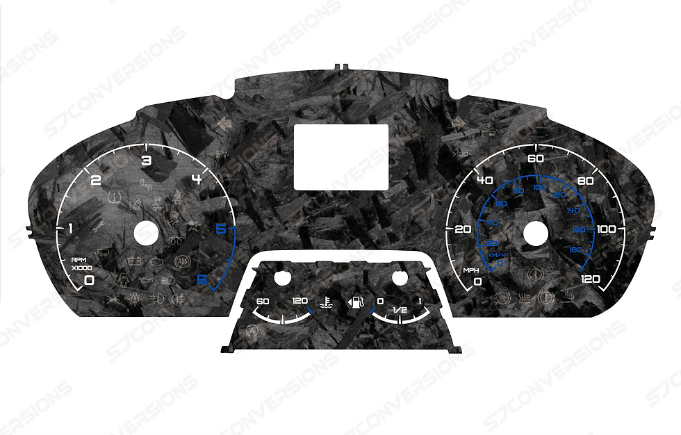 Thumbnail: Ford Transit Mk9 Manual Forged Carbon Dial Cards 8 Colours