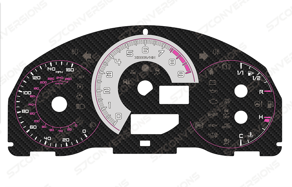 Thumbnail: Toyota GT86 Carbon Dial Cards 8 Colours