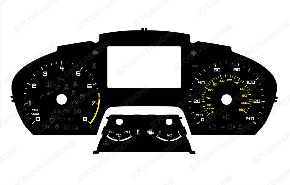 Thumbnail: Ford Fiesta Mk8 Petrol Plain Dial Cards 8 Colours