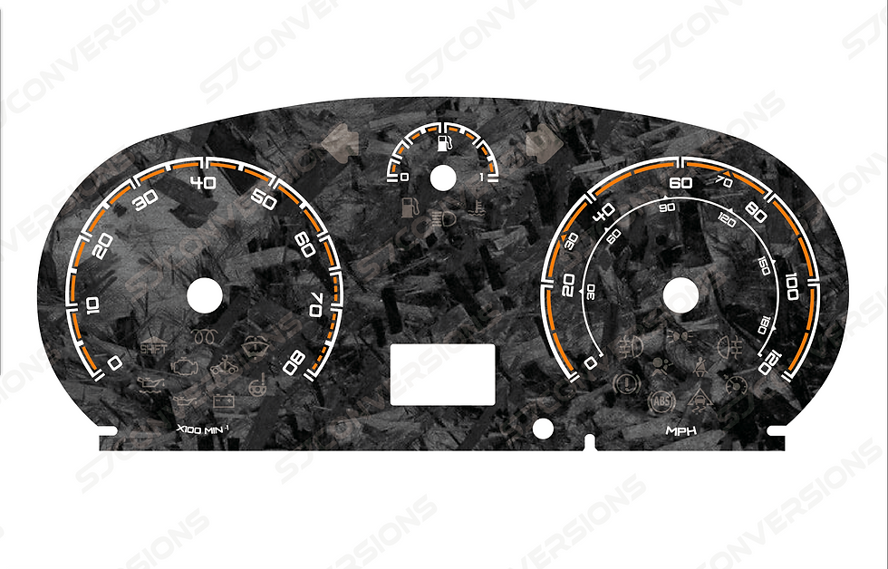 Thumbnail: Vauxhall Corsa D Petrol Version 2 VXR Style Forged Carbon Dial Cards 8 Colours