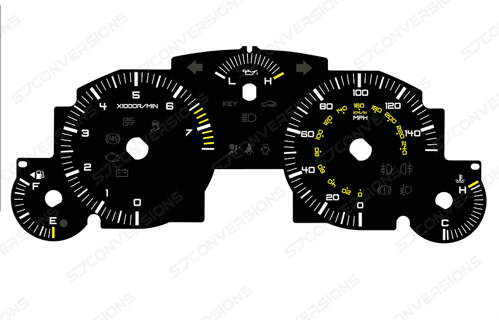 Thumbnail: Mazda MX5 Mk3 Plain Dial Cards 8 Colours