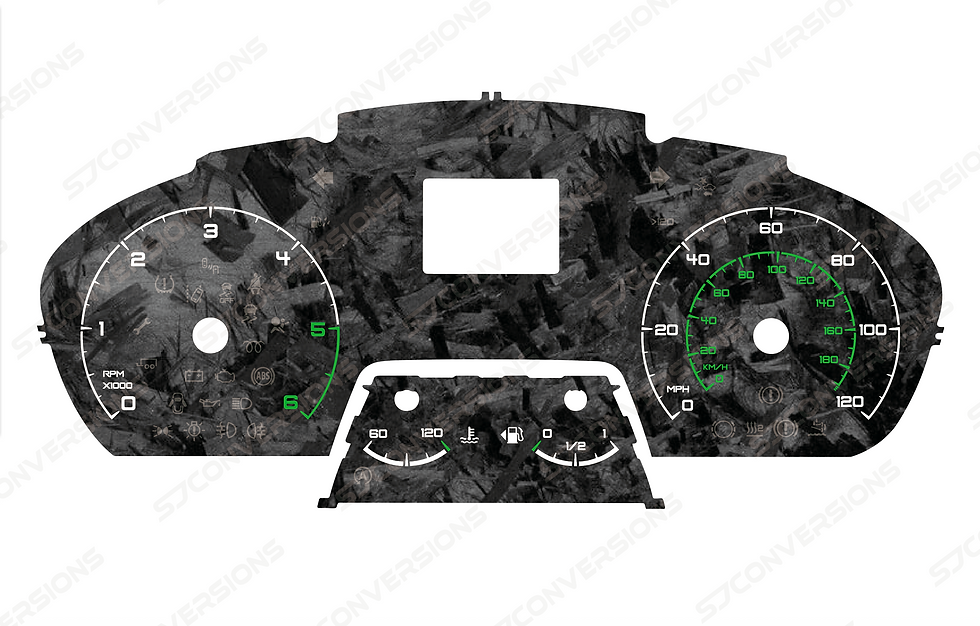 Thumbnail: Ford Transit Mk9 Manual Forged Carbon Dial Cards 8 Colours