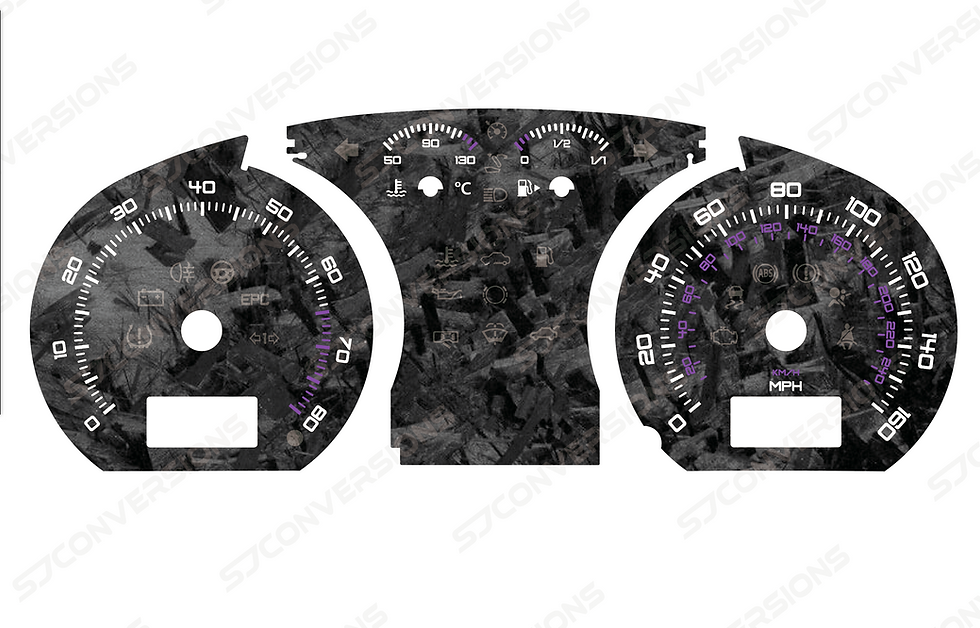 Thumbnail: VW Polo Mk4 9N GTI Forged Carbon Dial Cards 8 Colours