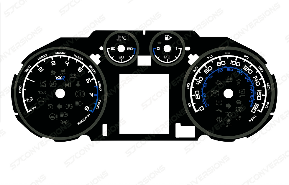 Thumbnail: Vauxhall Astra J VXR Plain Dial Cards 8 Colours