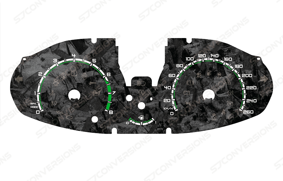 Thumbnail: Ford Fiesta Mk7.5 ST180 KM/H Forged Carbon Dial Cards 8 Colours