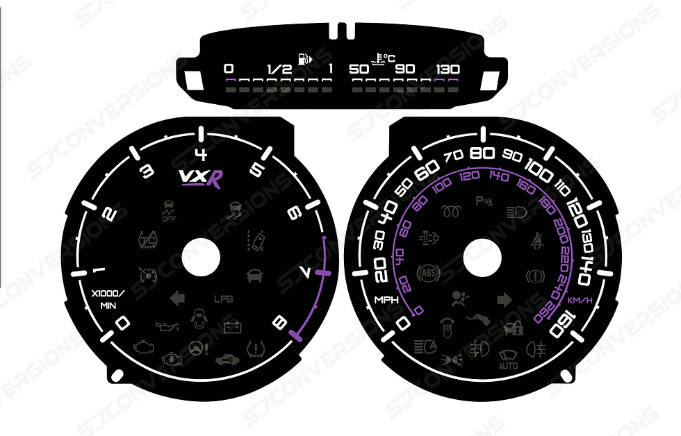 Thumbnail: Vauxhall Corsa E VXR Plain Dial Cards 8 Colours