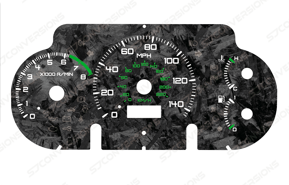 Thumbnail: Honda Civic EP2 Forged Carbon Dial Cards 8 Colours