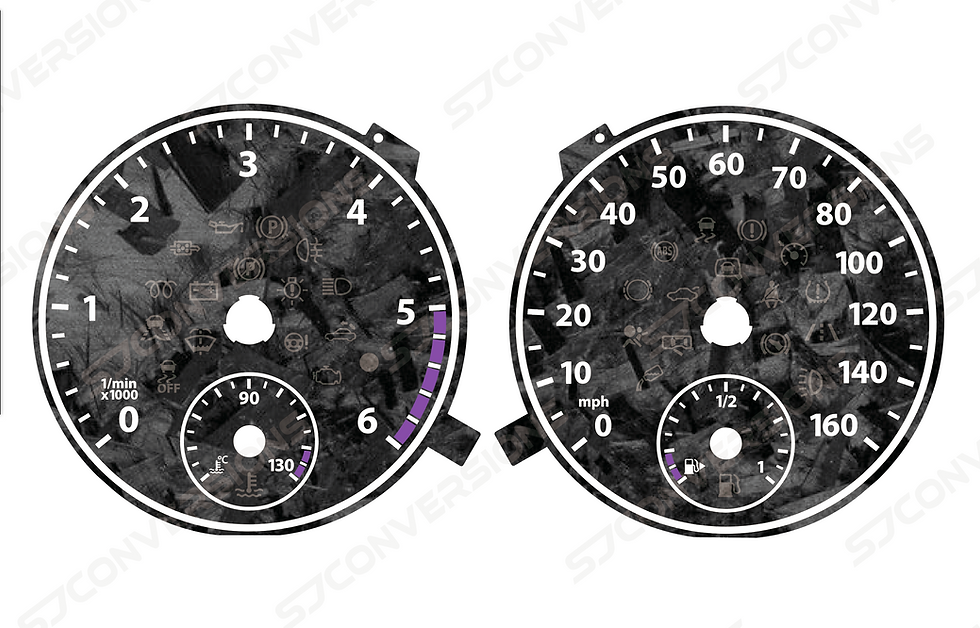 Thumbnail: VW Caddy Mk4 Version 1 Forged Carbon Dial Cards 8 Colours