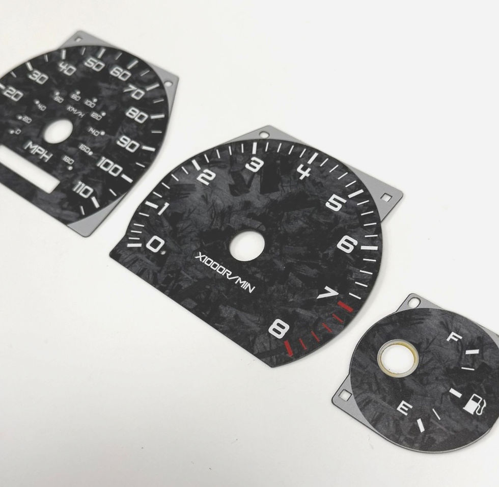 Thumbnail: Toyota Chaser JZX100 MPH Conversion Custom Forged Carbon Dial Cards