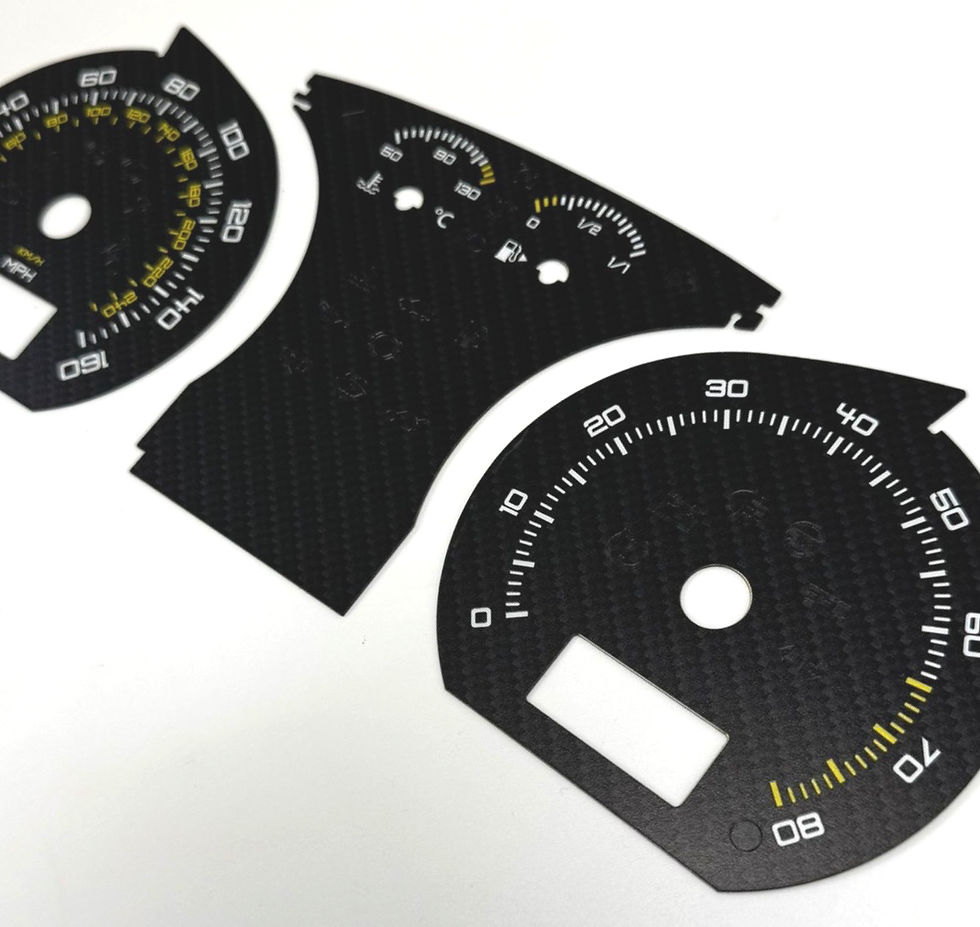 Thumbnail: VW Polo Mk4 9N GTI Carbon Dial Cards 8 Colours