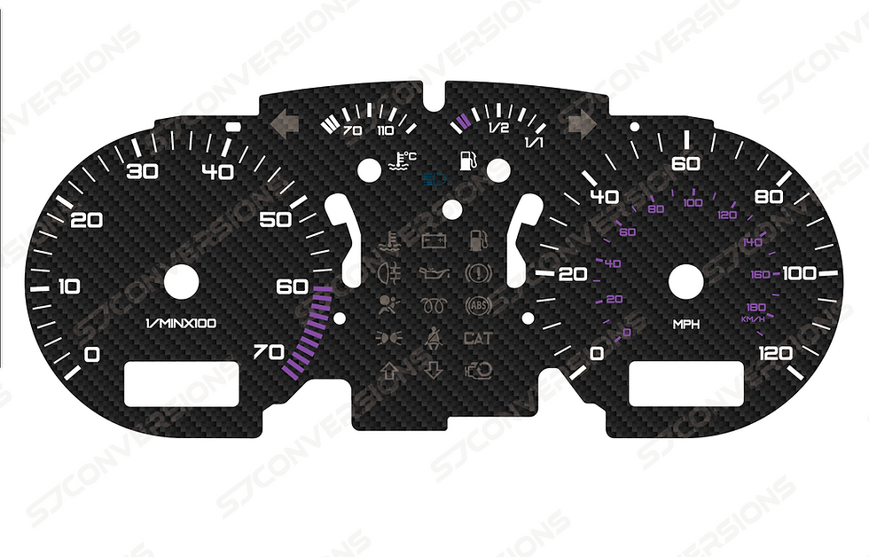VW Polo Mk4 9N Petrol Carbon Dial Cards 8 Colours