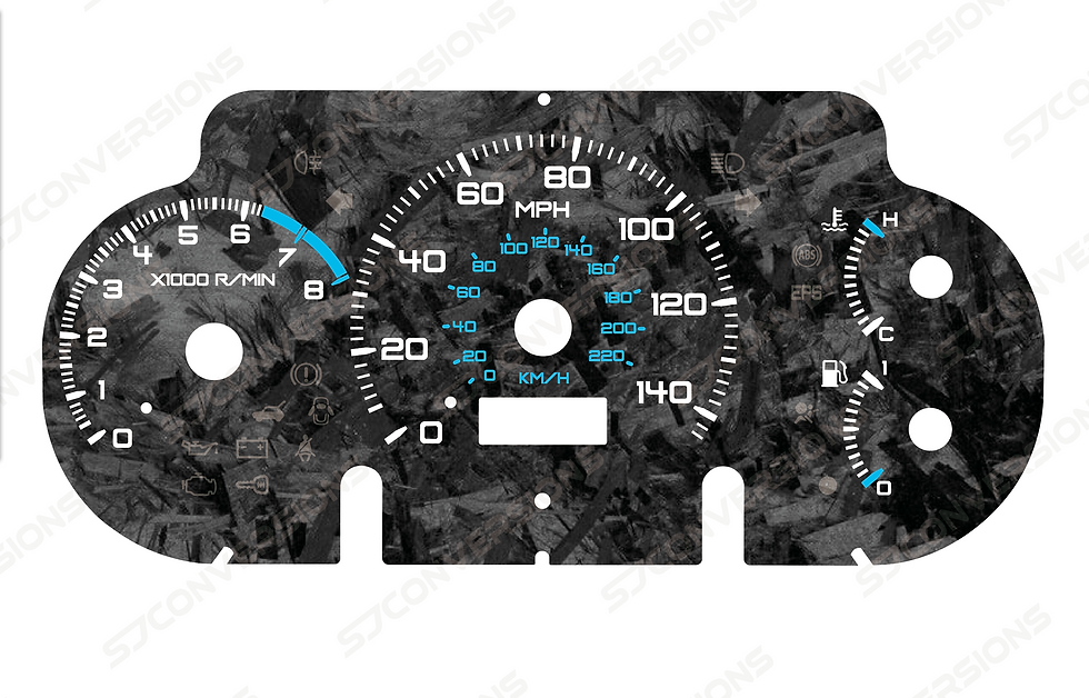 Thumbnail: Honda Civic EP2 Forged Carbon Dial Cards 8 Colours