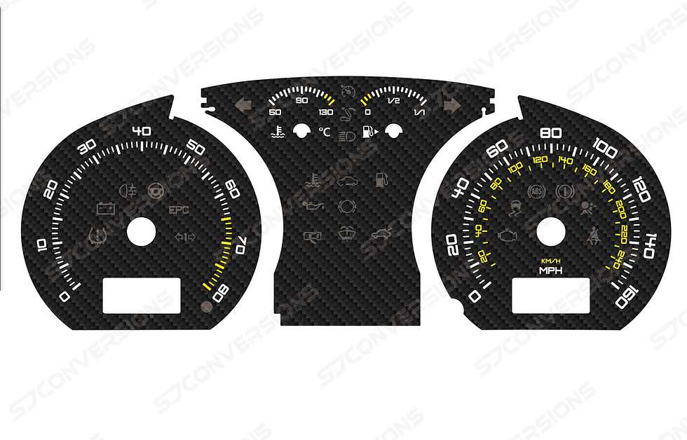 Thumbnail: VW Polo Mk4 9N GTI Carbon Dial Cards 8 Colours