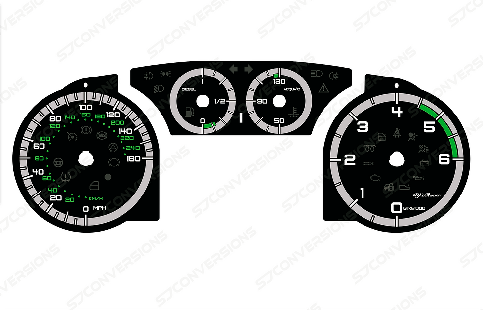 Thumbnail: Alfa Romeo Giulietta/Mito Diesel Plain Dial Cards 8 Colours