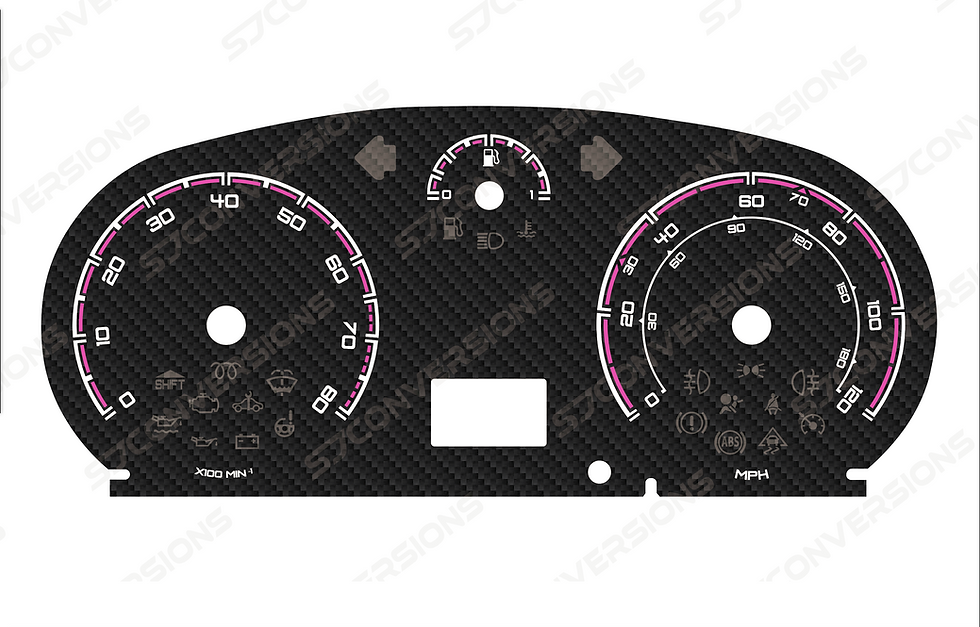 Thumbnail: Vauxhall Corsa D Petrol Version 2 VXR Style Carbon Dial Cards 8 Colours