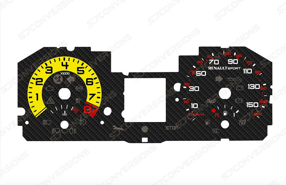 Renault Clio RS197 Carbon Dial Cards