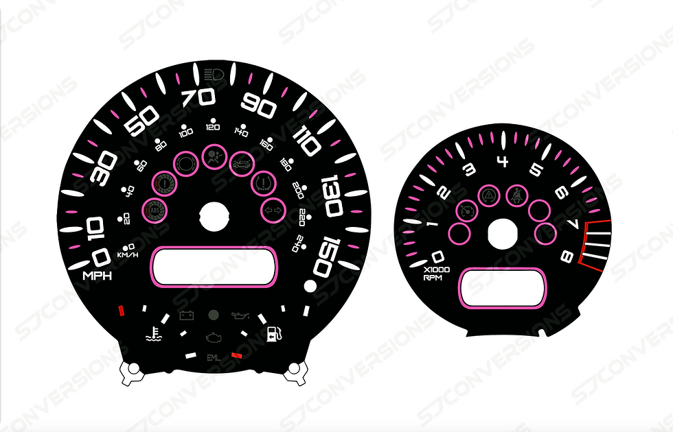 Thumbnail: Mini Cooper R53 V2 Plain Custom Dial Cards 8 Colours