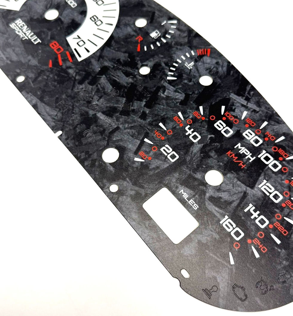 Thumbnail: Renault Clio Mk2 RS172 182 White Forged Carbon Dial Cards