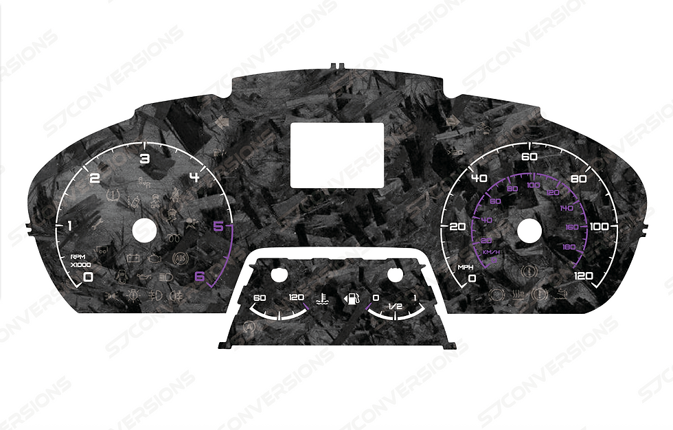 Thumbnail: Ford Transit Mk9 Manual Forged Carbon Dial Cards 8 Colours
