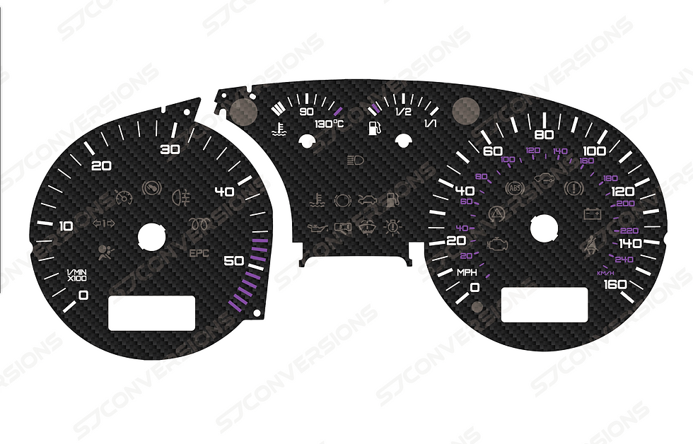 Thumbnail: VW Golf Mk4 TDI Version 1 Carbon Dial Cards 8 Colours