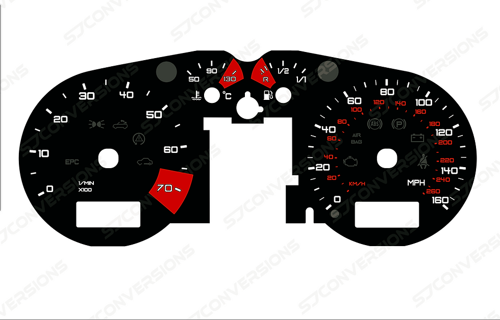 Thumbnail: Audi TT Mk1 Petrol Plain Dial Cards 8 Colours