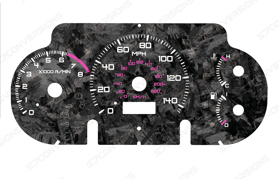 Thumbnail: Honda Civic EP2 Forged Carbon Dial Cards 8 Colours