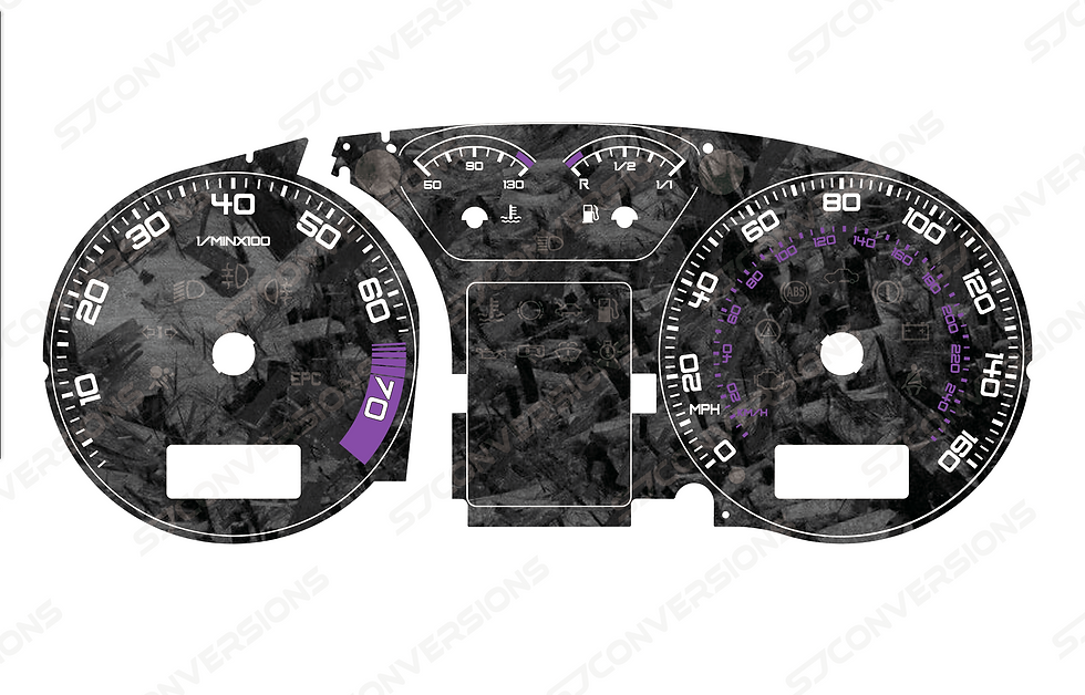 Thumbnail: Skoda Octavia VRS Mk1 Forged Carbon Dial Cards 8 Colours