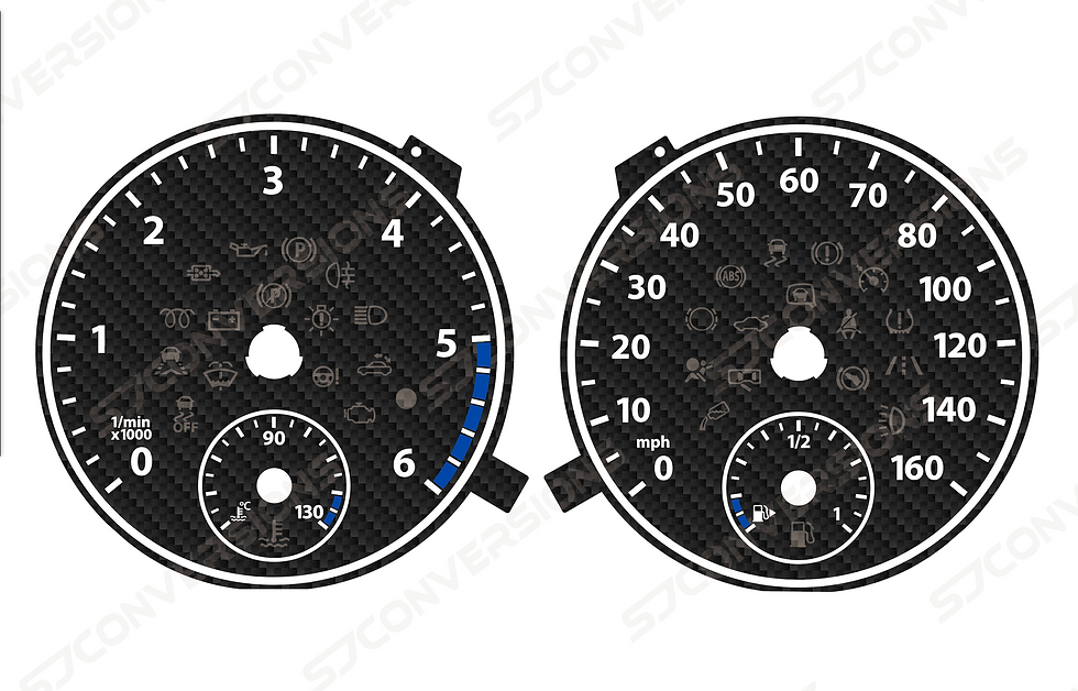 Thumbnail: VW Caddy Mk4 Version 1 Carbon Dial Cards 8 Colours