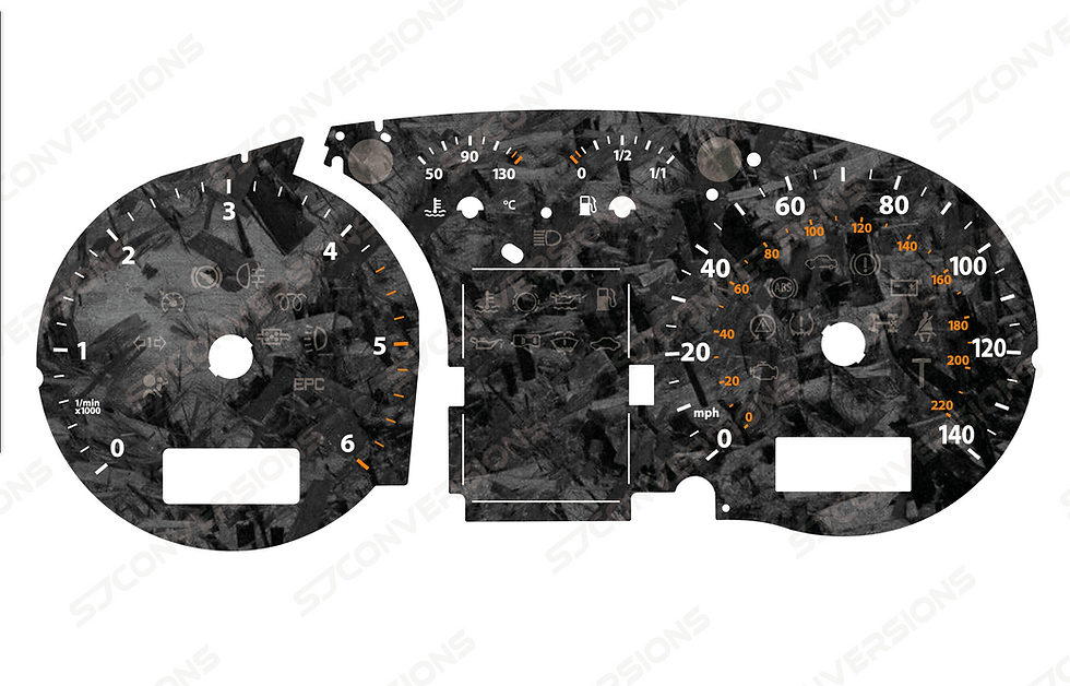 Thumbnail: VW Transporter T5 Manual Forged Carbon Dial Cards 8 Colours