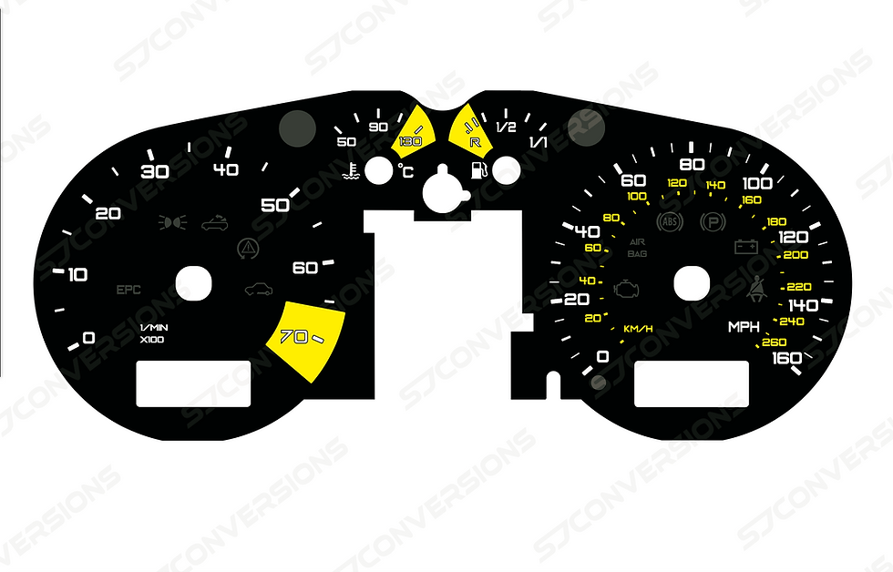 Thumbnail: Audi TT Mk1 Petrol Plain Dial Cards 8 Colours