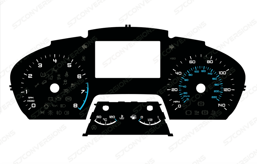 Thumbnail: Ford Fiesta Mk8 Petrol Plain Dial Cards 8 Colours